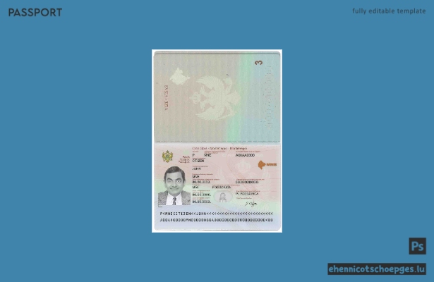 Montenegro-Passbeispiel (Vorschau)